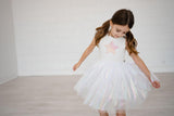 Petite Hailey Pearl Tutu Dress - White