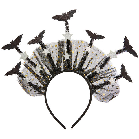 C.R. Gibson Halloween Headband - Bats & Stars, C.R. Gibson, Bat, Bats, cf-type-headband, cf-vendor-c-r-gibson, CR Gibson, Halloween, Halloween Headband, Headband, Headband - Basically Bows & 