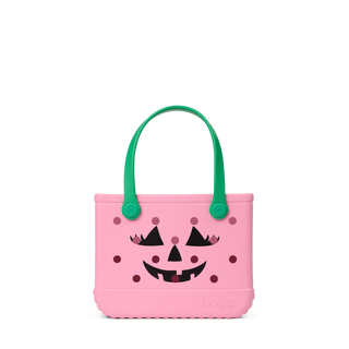 Bitty Bogg® Bag - Pink Bogg O Lantern
Pink Halloween-themed bag with green handles on a white background