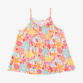 Posh Peanut Sandy Spaghetti Top & Ruffled Short Set, Posh Peanut, Posh Peanut, Posh Peanut Spaghetti Top & Ruffled Short Set, PPSS23, Sandy, Spaghetti Top & Ruffled Short Set, 2pc Set - Basic