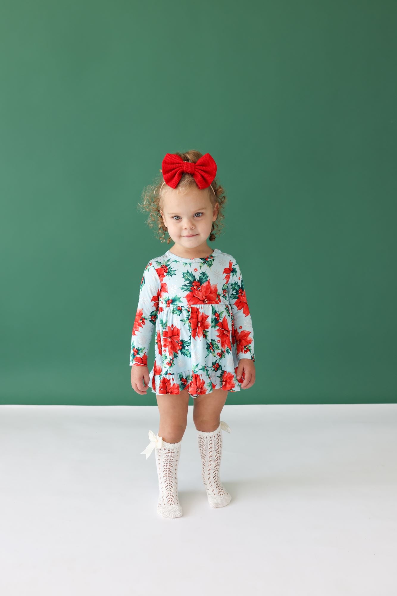 Posh Peanut Winter Lily L/S Ruffled Bodysuit Dress Posh Peanut Winter Lily L/S Ruffled Bodysuit Dress