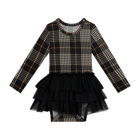 Posh Peanut Sanders L/S Tulle Skirt Bodysuit