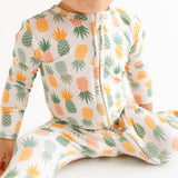 Posh Peanut McGuire Zippered Footie, Posh Peanut, cf-size-3-6-months, cf-size-newborn, cf-type-footie, cf-vendor-posh-peanut, McGuire, Pineapple, Posh Peanut, Posh Peanut Footie, Posh Peanut 