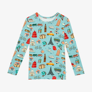 Posh Peanut Around the World L/S Basic Loungewear, Posh Peanut, Around the World, cf-size-7y-8y, cf-type-pajama-set, cf-vendor-posh-peanut, Pajama, Pajamas, Posh Peanut, Posh Peanut L/S Basic
