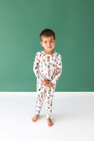 Posh Peanut Nutcracker L/S Basic Loungewear, Posh Peanut, cf-size-12-18-months, cf-size-2t, cf-size-6-12-months, cf-type-pajama-set, cf-vendor-posh-peanut, Christmas, Christmas Pajamas, Nutcr