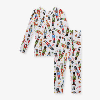 Posh Peanut Nutcracker L/S Basic Loungewear, Posh Peanut, cf-size-12-18-months, cf-size-2t, cf-size-6-12-months, cf-type-pajama-set, cf-vendor-posh-peanut, Christmas, Christmas Pajamas, Nutcr