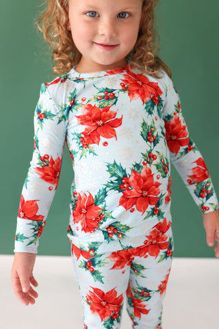 Posh Peanut Winter Lily L/S Basic Loungewear, Posh Peanut, All Things Holiday, cf-size-5t-6t, cf-type-pajama-set, cf-vendor-posh-peanut, Christmas, Christmas Pajamas, Pajama, Pajamas, Poinset