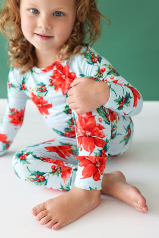 Posh Peanut Winter Lily L/S Basic Loungewear, Posh Peanut, All Things Holiday, cf-size-5t-6t, cf-type-pajama-set, cf-vendor-posh-peanut, Christmas, Christmas Pajamas, Pajama, Pajamas, Poinset