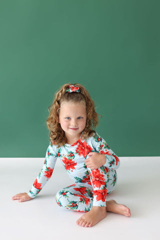 Posh Peanut Winter Lily L/S Basic Loungewear, Posh Peanut, All Things Holiday, cf-size-5t-6t, cf-type-pajama-set, cf-vendor-posh-peanut, Christmas, Christmas Pajamas, Pajama, Pajamas, Poinset