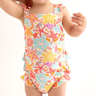 Posh Peanut Sandy Ruffled Strap Bubble Romper, Posh Peanut, cf-size-6-12-months, cf-type-romper, cf-vendor-posh-peanut, Posh Peanut, Posh Peanut Ruffled Strap Bubble Romper, Ruffled Strap Bub