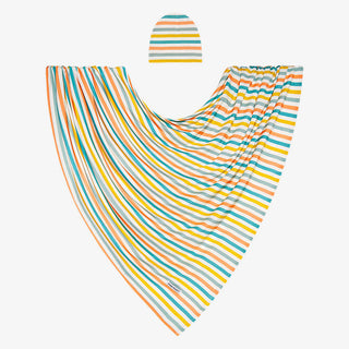 Posh Peanut Popsicle Stripe Swaddle & Beanie Set, Posh Peanut, cf-type-swaddle-&-beanie-set, cf-vendor-posh-peanut, Popsicle Stripe, Posh Peanut, Posh Peanut Infant Swaddle & Beanie Set, Posh