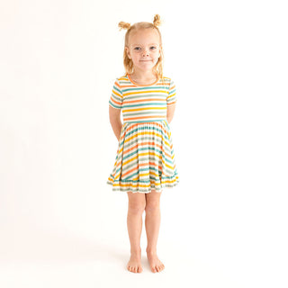 Posh Peanut Popsicle Stripe Short Sleeve Ruffled Twirl Dress, Posh Peanut, cf-size-2t, cf-type-dress, cf-vendor-posh-peanut, Popsicle, Popsicle Stripe, Posh Peanut, Posh Peanut Short Sleeve R
