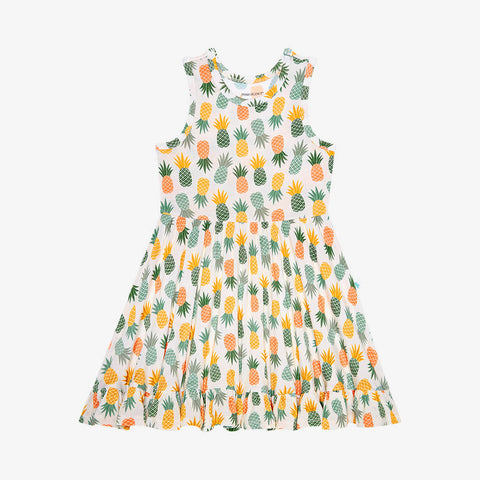 Posh Peanut McGuire Racerback Ruffled Twirl Dress, Posh Peanut, cf-size-3t-4t, cf-type-dress, cf-vendor-posh-peanut, McGuire, Pineapple, Posh Peanut, Posh Peanut Twirl Dress, PPSS23, Racerbac