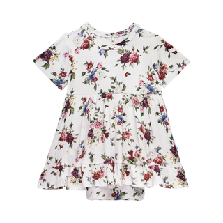 Posh Peanut Philippa Short Sleeve Ruffled Bodysuit Dress