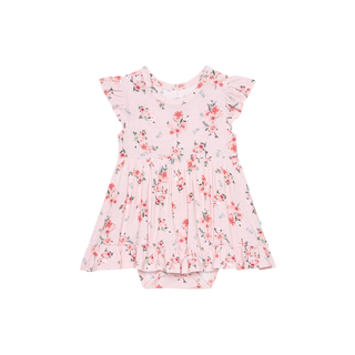 Posh Peanut London Capsleeve Ruffled Bodysuit Dress