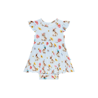 Posh Peanut Tinsley Jane Capsleeve Ruffled Bodysuit Dress