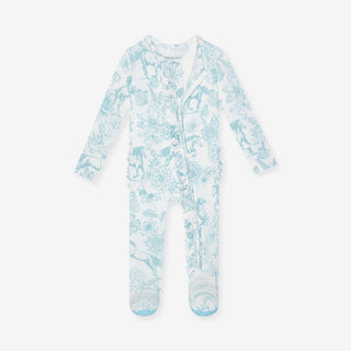 Posh Peanut Charlotte Anne Ruffled Zippered Footie