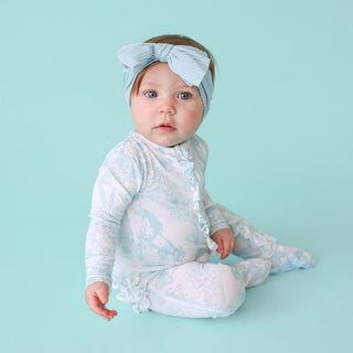 Posh Peanut Charlotte Anne Ruffled Zippered Footie
