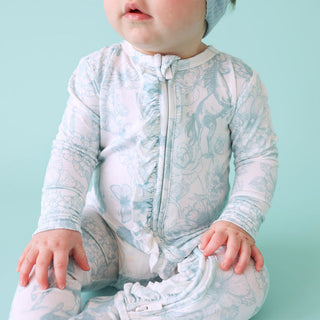 Posh Peanut Charlotte Anne Ruffled Zippered Footie
