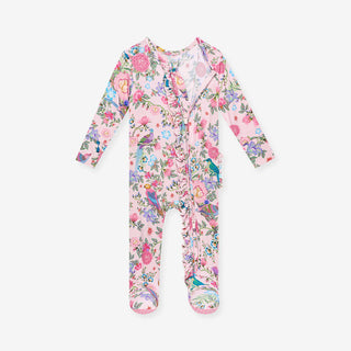 Posh Peanut Christine Ruffled Zippered Footie