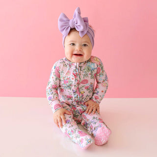 Posh Peanut Christine Ruffled Zippered Footie