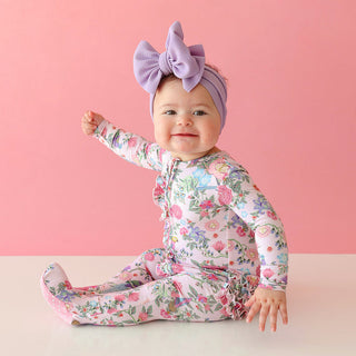 Posh Peanut Christine Ruffled Zippered Footie