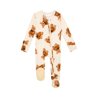 Posh Peanut Freddy Teddy Footie with Zipper