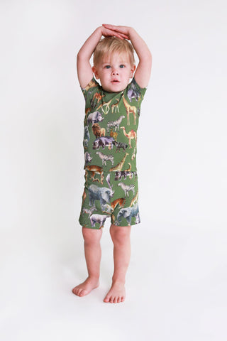 Posh Peanut Posh Safari Basic Short Sleeve & Short Length Pajama
