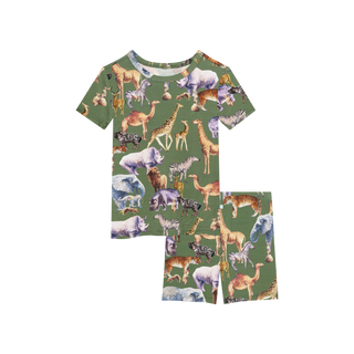 Posh Peanut Posh Safari Basic Short Sleeve & Short Length Pajama