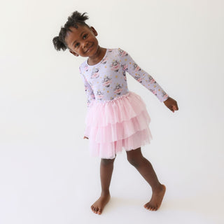 Posh Peanut Philomena Long Sleeve Tulle Tiered Dress
