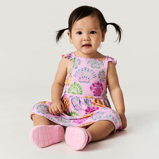 Posh Peanut Catalina Ruffled Picot Bodysuit Dress