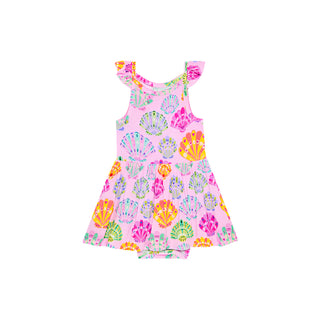 Posh Peanut Catalina Ruffled Picot Bodysuit Dress