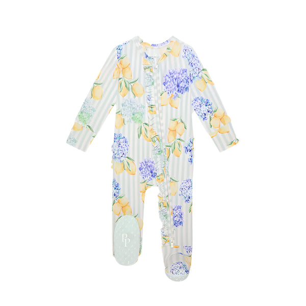 【THE MOZZ】Peanut Puff Long One Piece Dinosaur Green Baby Convertible Sleeper | Buddy