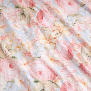 Pink ruffled twirl dress for babies by Posh Peanut, featuring floral details and soft bamboo fabric in Rose Dreams.