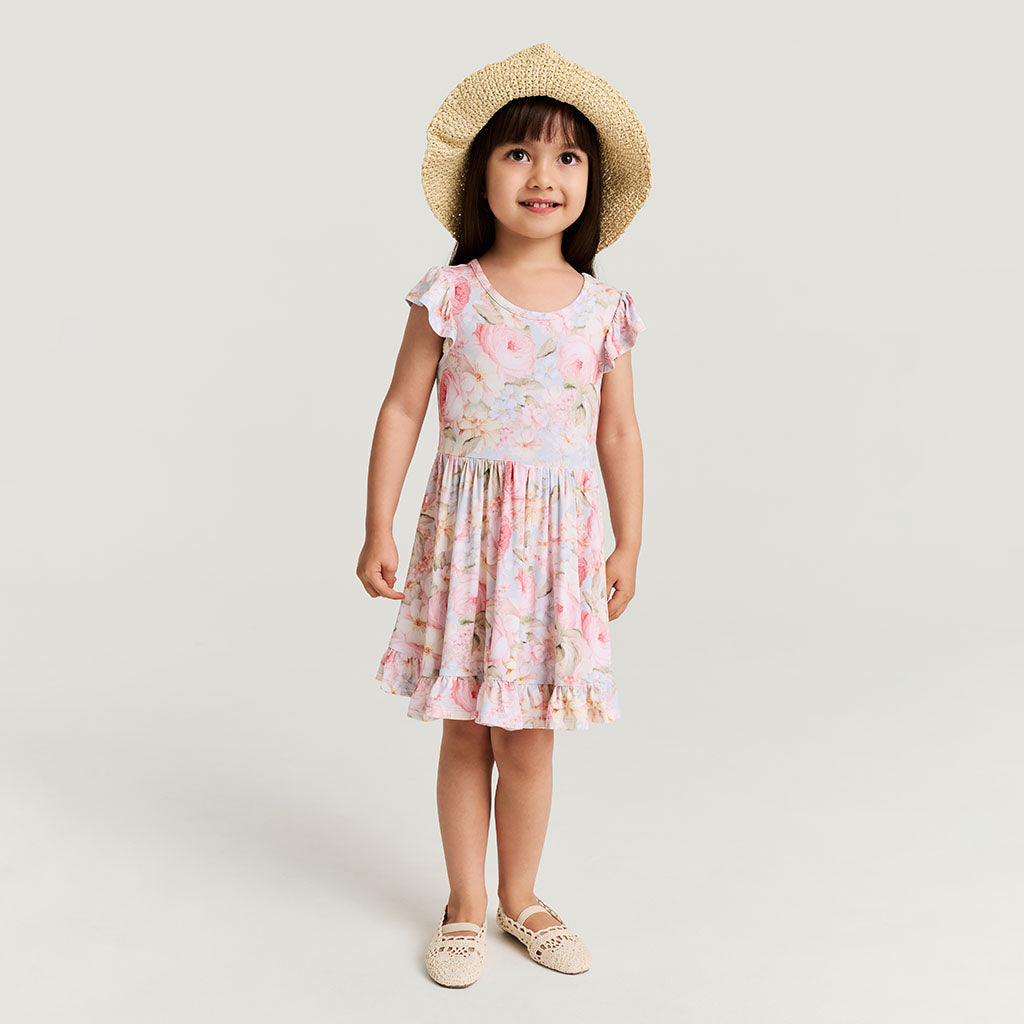 precision cut ruffle twirl dress Green Ruffle Twirl Dress For Girls & Toddlers