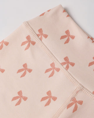 Pink Play by Rylee & Cru shortie shorts with bow details, lightweight and comfortable for kids' casual wear.