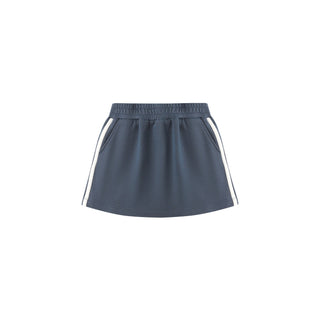 Play by Rylee & Cru Sports Skirt - Navy Blue skirt with white stripes on a white background