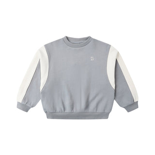 Play by Rylee & Cru Relaxed Sweatshirt - Dusty Blue
Gray sweatshirt with white sleeves on a white background