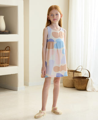 Petite Revery Wrinkled Muslin Dress - Cloudy Seashells