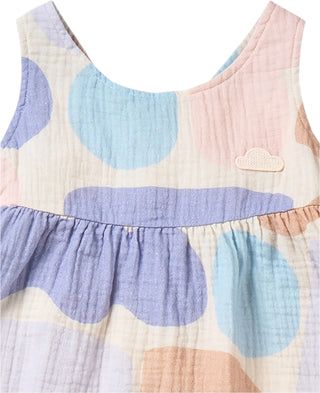Petite Revery Wrinkled Muslin Dress - Cloudy Seashells