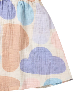 Petite Revery Wrinkled Muslin Dress - Cloudy Seashells
