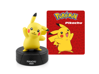 Tonies Pokémon Pikachu toy character with yellow body, pointy ears, and expressive eyes, designed for children's play and storytelling.