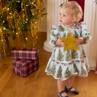 Pink Chicken Baby Girls Harper Dress Set - Trees and Presents