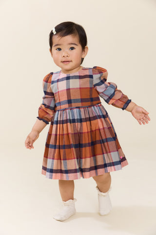 Pink Chicken Baby Girls Mae Dress Set - Hayride Plaid