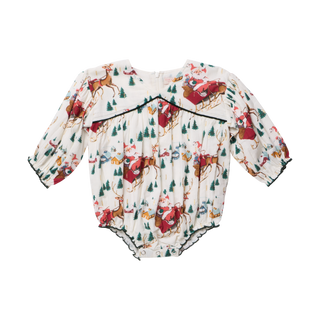 Pink Chicken Baby Girls Wynne Bubble - Santa Sleigh