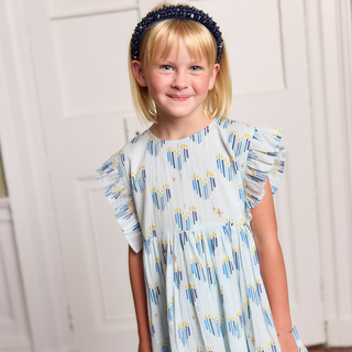 Pink Chicken Girls Kit Dress - Menorah Hearts