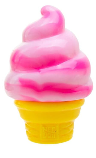 Pink NeeDoh Nice Cream Cone
Colorful ice cream cone toys with 'Nee Doh Nice Cream Cone' branding and dimensions.