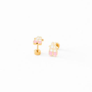 Pip Pop Post Earrings - Ballet Slipper