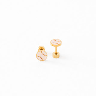 Pip Pop Post Earrings - Baseball