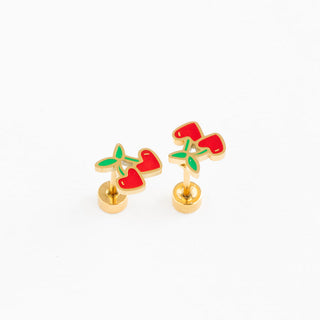 Pip Pop Post Earrings - Cherries